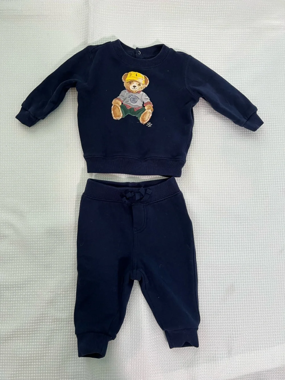 Polo Bear Fleece Sweatshirt & Pant Set Baby Boy 6 Month